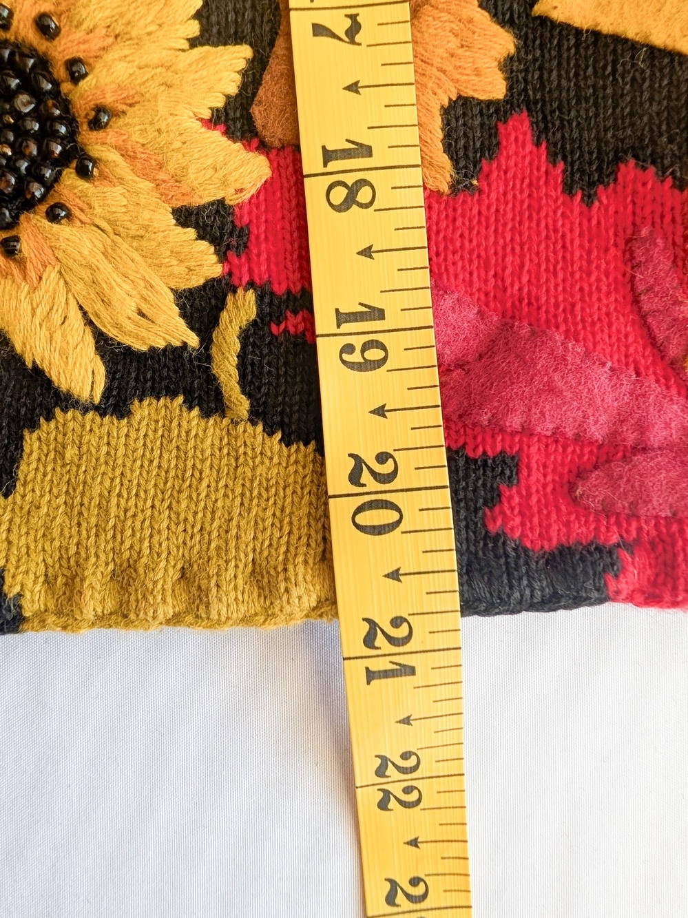 Michael Simon 90s cardigan Long Sleeve sweater Autumn Fall Leaves Size Sml - Picture 10 of 13